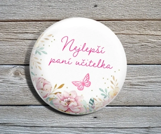 Placka s motýlem - nejlepší paní učitelka, asistentka